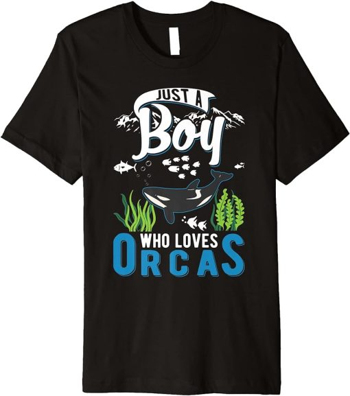 Just a Boy who loves Orcas Premium T-Shirt