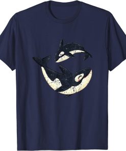 Men Women Happy Orcas Killer Whale Cute Orca Lover T-Shirt