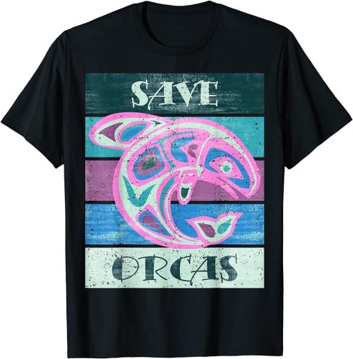 Native American Totem ORCA Killer Whale SAVE 4 - Fan Fun T-Shirt