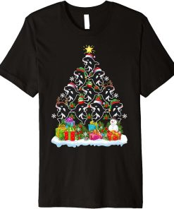 Orca Fish Lover Xmas Holiday Funny Orca Christmas Tree Premium T-Shirt