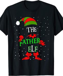 Father Elf Group Matching Family Christmas Gift T-Shirt