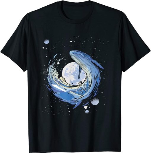 Humpback whale in Space | Funny Beluga Orca Blue whale T-Shirt